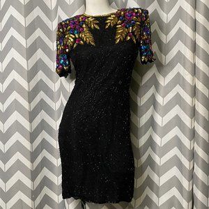 VTG STENAY 100% silk sequin dress